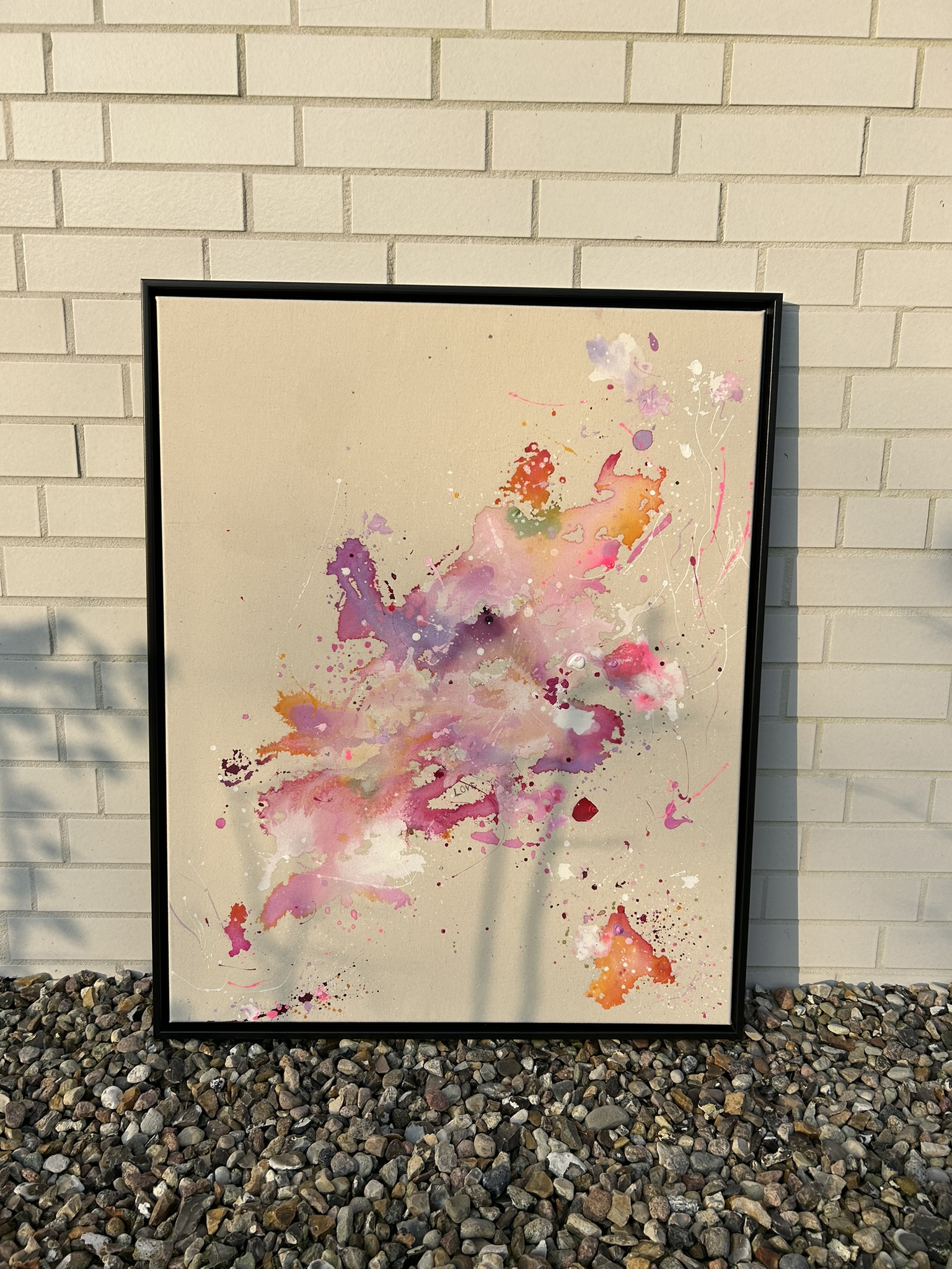 Finde Liebe, 2025, Acryl auf roher Baumwollleinwand, Ansicht 4